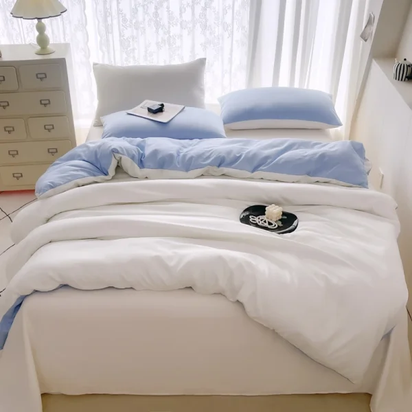 Summer Cool Ice Silk Solid Color Duvet Cover Size Twin/Full/Queen/King - Image 6